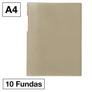 CARPETA PLUS OFFICE 6010 A4 PP 10 FUNDAS OCRE VERDOSO                                               