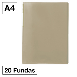 CARPETA PLUS OFFICE 6020 A4 PP 20 FUNDAS OCRE VERDOSO                                               