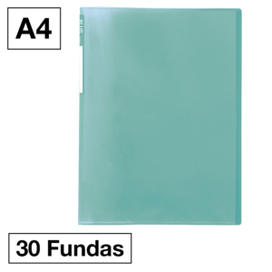 CARPETA PLUS OFFICE 6030 A4 PP 30 FUNDAS VERDE CLARO                                                