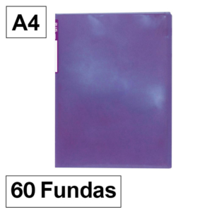 CARPETA PLUS OFFICE 6060 A4 60 FUNDAS VIOLETA                                                       