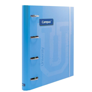 CARPETA RINGBOOK SOFT CAMPUS UNIVERSITY 4 ANILLAS + RECAMBIO AZUL CIELO                             