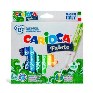 ROTULADOR TEXTIL CARIOCA FABRIC 12 UNID. COLORES SURTIDOS
