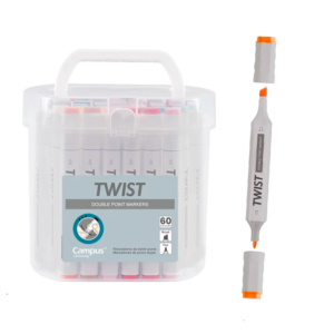 ROTULADOR DOBLE CAMPUS TWIST 60 UNID. COLORES SURTIDOS REF. 081694
