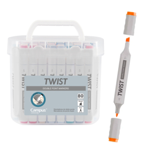 ROTULADOR DOBLE CAMPUS TWIST 80 UNID. COLORES SURTIDOS REF. 081695