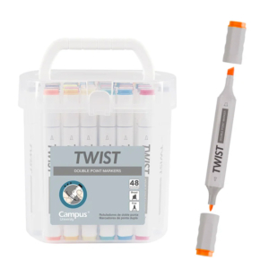 ROTULADOR DOBLE CAMPUS TWIST 48 UNID. COLORES SURTIDOS REF. 081693