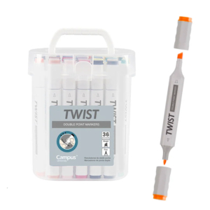 ROTULADOR DOBLE CAMPUS TWIST 36 UNID. COLORES SURTIDOS REF. 081692