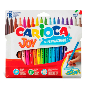 ROTULADOR CARIOCA JOY TINTA LAVABLE 18 COLORES SURTIDOS