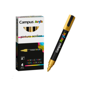 ROTULADORES PUNTA DE FIBRA CAMPUS ACRYLIC 4 UNID. ORO REF. 81277