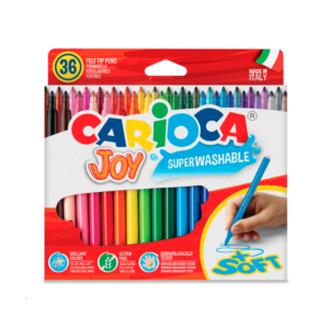 ROTULADOR CARIOCA JOY TINTA LAVABLE 36 COLORES SURTIDOS