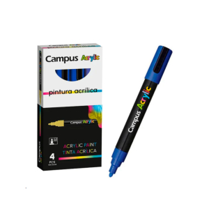 ROTULADORES PUNTA DE FIBRA CAMPUS ACRYLIC 4 UNID. AZUL REF. 81451