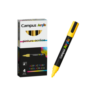 ROTULADORES PUNTA DE FIBRA CAMPUS ACRYLIC 4 UNID. AMARILLO REF. 81445