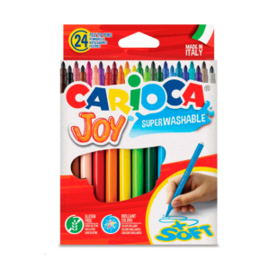 ROTULADOR CARIOCA JOY TINTA LAVABLE 24 COLORES SURTIDOS