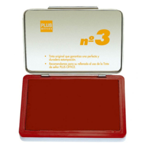 ALMOHADILLAS PARA SELLAR PLUS OFFICE Nº 3 ROJO 50X100MM