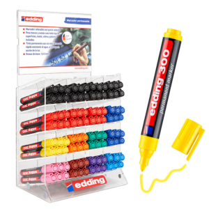 EXPOSITOR ROTULADOR PERMANENTE EDDING 300 96 UNID. COLORES SURTIDOS REF. 4-70300
