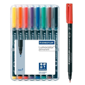 ROTULADOR PERMANENTE STAEDTLER LUMOCOLOR F 8 UNID. COLORES SURTIDOS REF. 318-WP-8