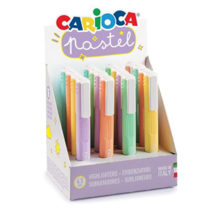 EXPOSITOR ROTULADOR FLUORESCENTE CARIOCA PASTEL 16 UNID.