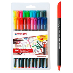 ROTULADOR EDDING 1200 20 UNID. COLORES SURTIDOS REF. 1200-20S 16+4