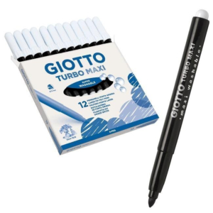 ROTULADOR GIOTTO TURBO MAXI TINTA LAVABLE NEGRO REF. 456036