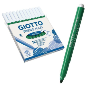 ROTULADOR GIOTTO TURBO MAXI TINTA LAVABLE VERDE MEDIO REF. 456020