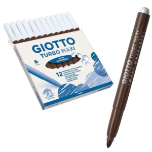 ROTULADOR GIOTTO TURBO MAXI TINTA LAVABLE MARRÓN REF. 456016