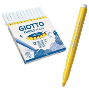 ROTULADOR GIOTTO TURBO MAXI TINTA LAVABLE AMARILLO REF. 456002