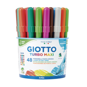 ROTULADOR GIOTTO TURBO MAXI TINTA LAVABLE 48 UNID. COLORES SURTIDOS REF. 5236