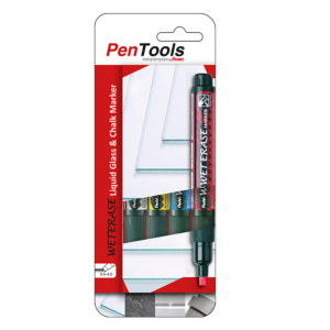 ROTULADOR TIZA LÍQUIDA PENTEL WET ERASE 4 UNID. COLORES SURTIDOS REF. XSMW26