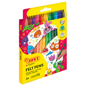 ROTULADOR JOVI ERGONOMIC TINTA LAVABLE 24 UNID. COLORES SURTIDOS REF. 1624