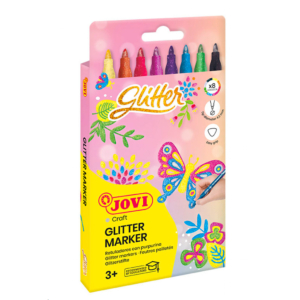 ROTULADOR JOVI TINTA GLITTER 8 COLORES SURTIDOS REF. 1608G