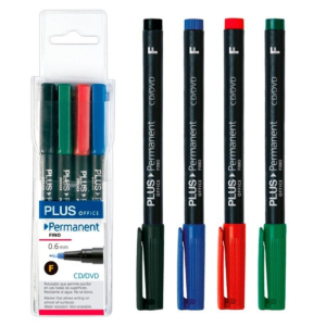 ROTULADOR PERMANENTE PLUS OFFICE FINO 4 UNID. COLORES SURTIDOS REF. 4OHP-2500F