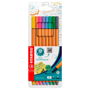 ROTULADOR PASTEL STABILO POINT 88 8 UNID. COLORES SURTIDOS REF. 88/8-01