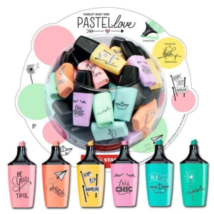 ROTULADOR FLUORESCENTE MINI STABILO BOSS PASTEL BOTE DE 50 UNID.
