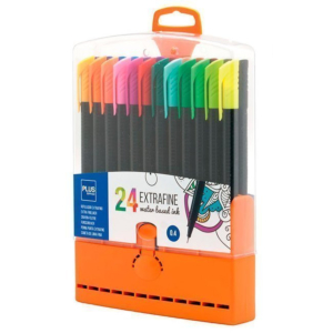 ROTULADORES PLUS OFFICE EXTRAFINO CÁPSULA 24 UNID. COLORES SURTIDOS 