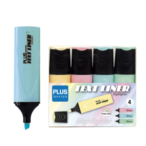 ROTULADOR FLUORESCENTE PLUS 3.2 TEXTLINER PASTEL BLÍSTER 4 UNID.
