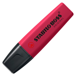 ROTULADOR FLUORESCENTE STABILO BOSS ROJO BORGOÑA REF. 70/250
