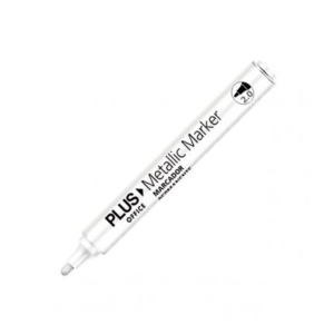 ROTULADOR PERMANENTE PLUS OFFICE METALLIC MARKER BLANCO