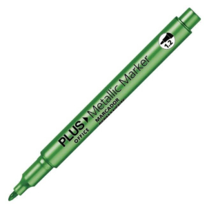 ROTULADOR PERMANENTE PLUS OFFICE METALLIC MARKER VERDE
