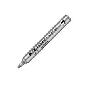 ROTULADOR PERMANENTE PLUS OFFICE METALLIC MARKER PLATA