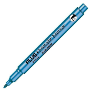ROTULADOR PERMANENTE PLUS OFFICE METALLIC MARKER AZUL