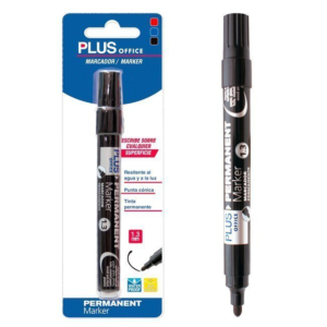 ROTULADOR PERMANENTE PLUS OFFICE PLUS MARKER 3 NEGRO REF. 080974