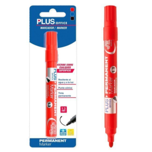 ROTULADOR PERMANENTE PLUS OFFICE PLUS MARKER 3 ROJO REF. 080976