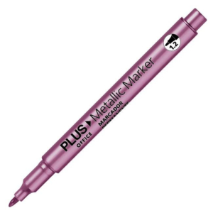 ROTULADOR PERMANENTE PLUS OFFICE METALLIC MARKER PÚRPURA