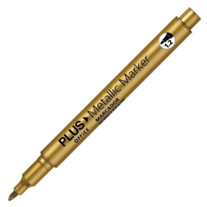 ROTULADOR PERMANENTE PLUS OFFICE METALLIC MARKER ORO