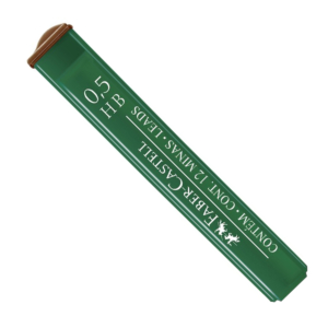 TUBO DE 12 MINAS GRAFITO FABER CASTELL HB 0,5 MM. REF. 9125
