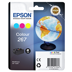 EPSON SINGLEPACK COLOUR WF-100W 267 INK CARTRIDGE