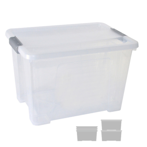CAJA ALMACENAJE ARCHIVO 2000 SIN RUEDAS 20 LITROS TRANSPARENTE                                      