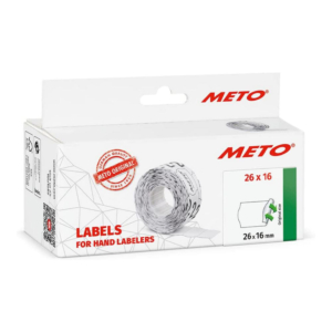 ETIQUETA REMOVIBLE METO BLANCO 26 X 16 MM                                                           