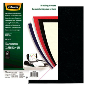 CUBIERTA FELLOWES A4 SÍMIL PIEL DELTA CUERO NEGRO                                                   