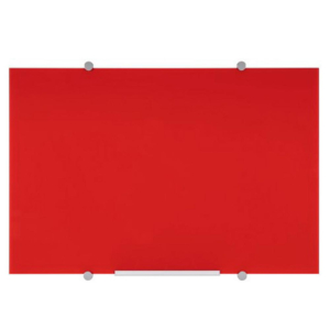 PIZARRA CRISTAL BI-OFFICE MAGNÉTICA ROJA 900 X 600 MM                                               