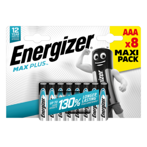PILAS ENERGIZER ALCALINAS MAX PLUS AAA 8 UD.                                                        
